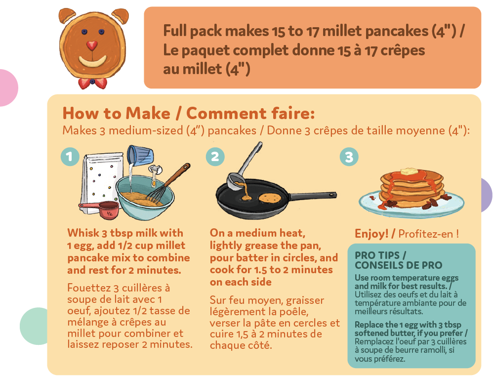 Millet Pancake Mix: Almond & Dates