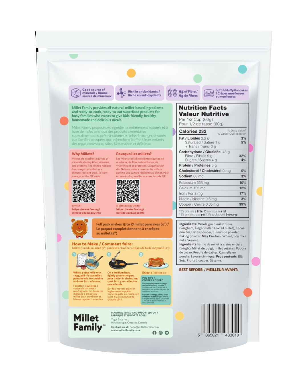 Millet Pancake Mix: Chocolate